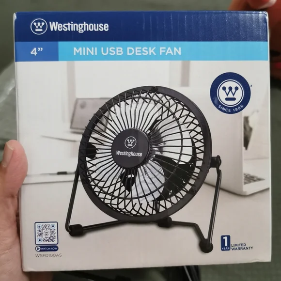 BNIB Westinghouse 4" Mini USB Desk Fan - Picture 8 of 9